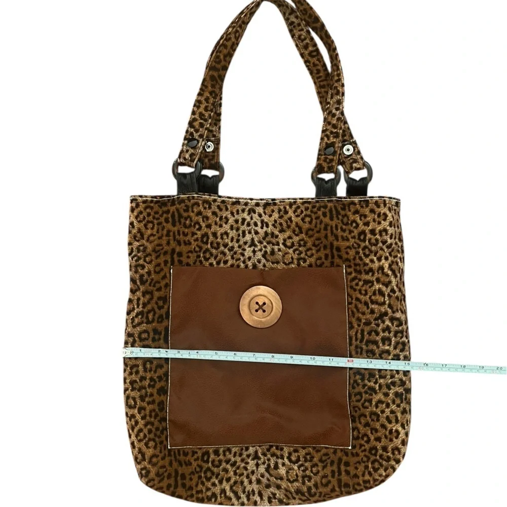 Trendy Reversible Leopard Print & Brown Statement Tote Bag